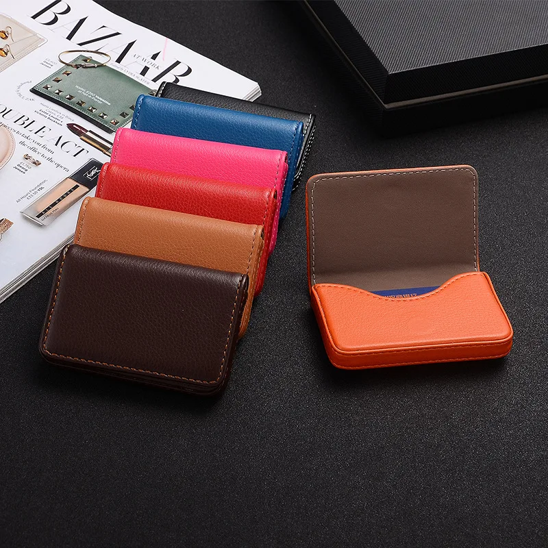 Card Top Loader - Porta-Cartões de Visita em Couro PU