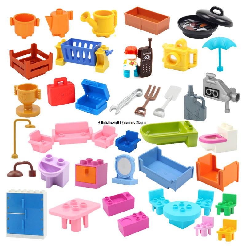 Lego Set City - Blocos de construção grandes, acessórios de