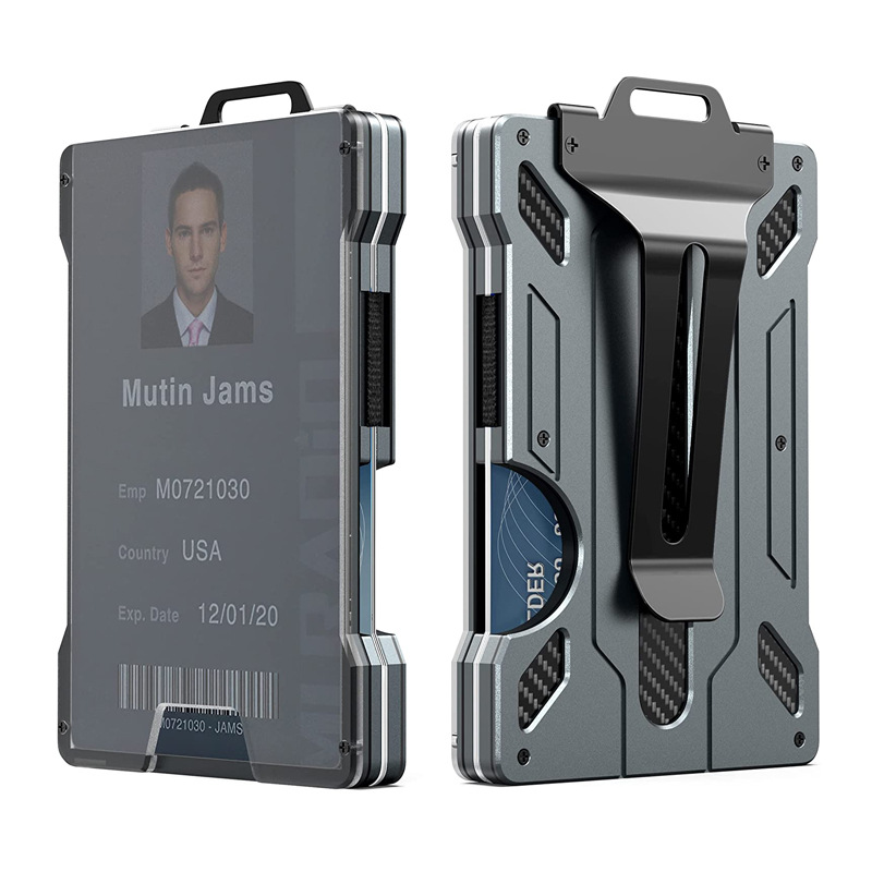 Card Top Loader - Carteira de Cartões RFID de Moda,