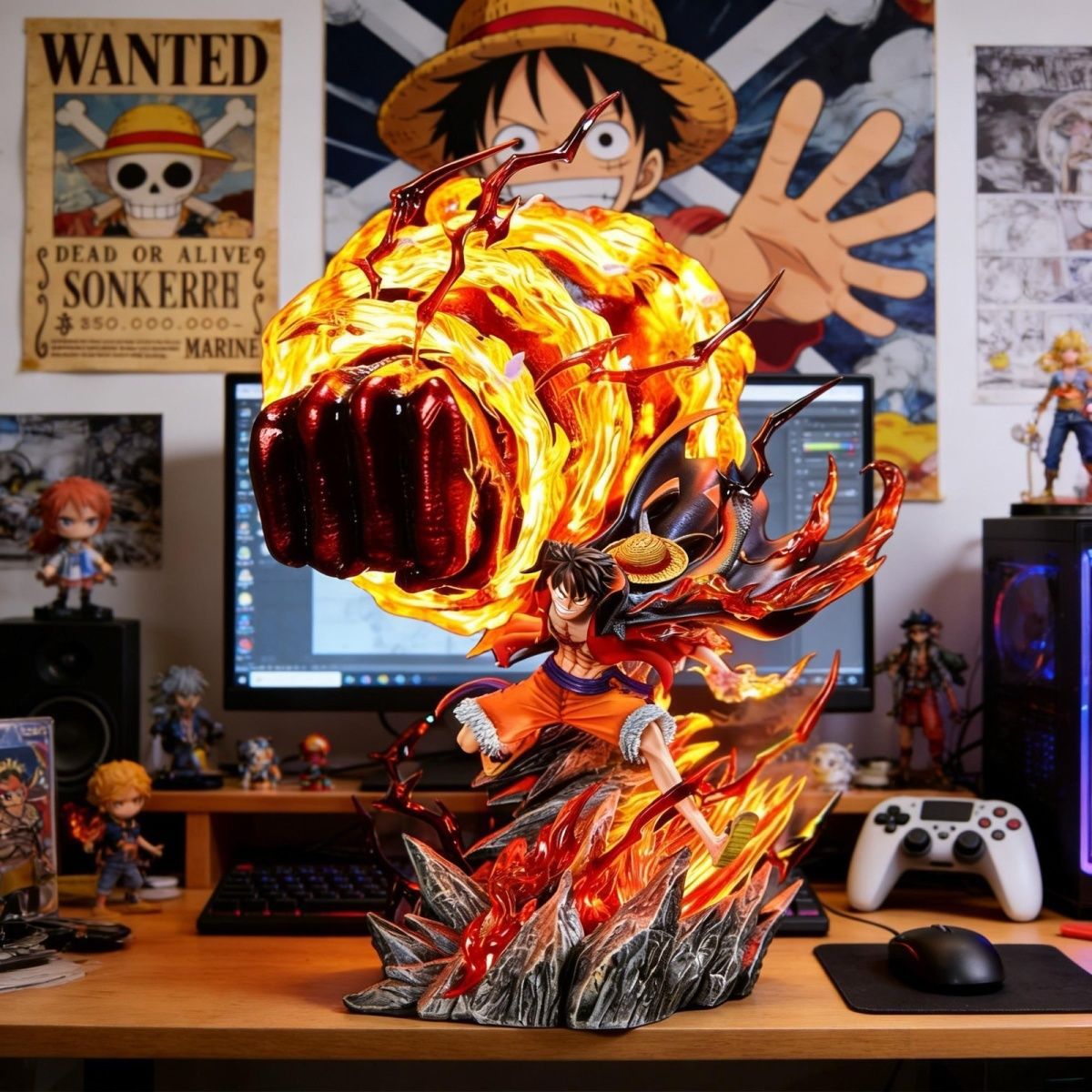 Vinyl Figure Blank - LZ Karmic Fire Luffy 35CM Figura