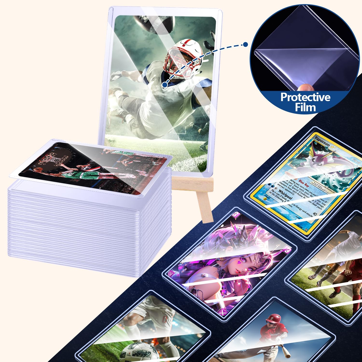 25-100 pces mangas de cartão d - Card Penny Sleeve avaliação e preço